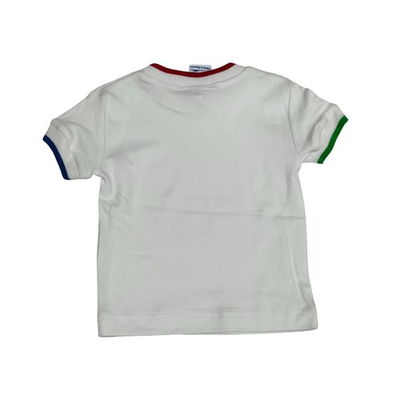 NWT Florence Eiseman 12M White T-Shirt with Multi Tipping - Picture 5 of 6